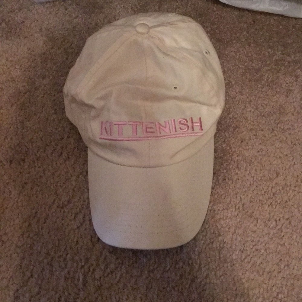 Cream and pink KITTENISH hat